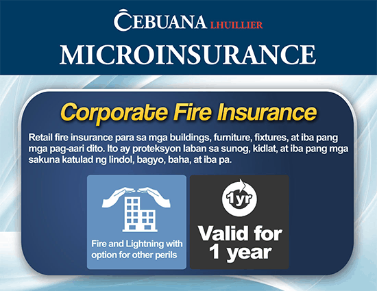 Cebuana Lhuillier fire micro insurance.