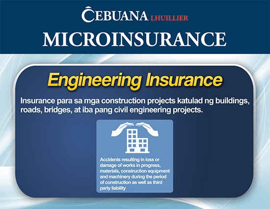 Cebuana Lhuillier Micro Insurance for construction projects.