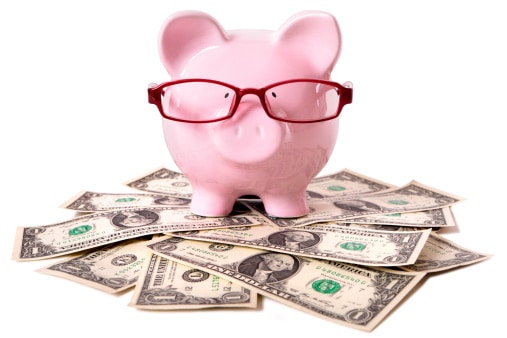 saving money early in piggy bank