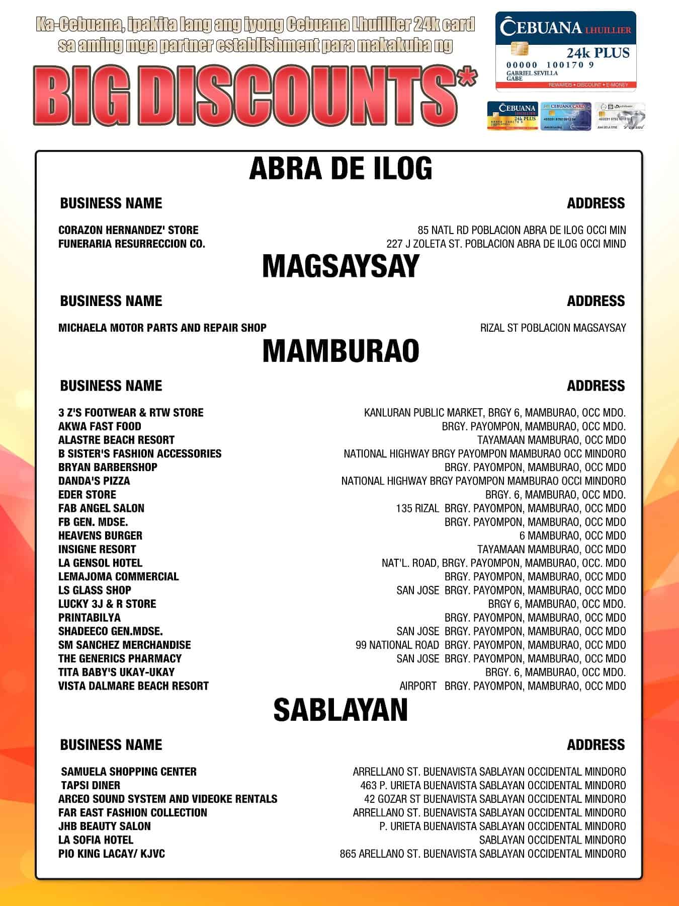 Occidental Mindoro • Cebuana Lhuillier