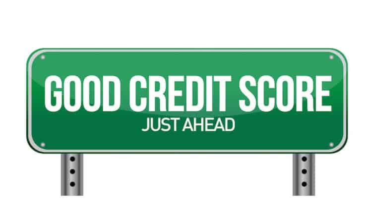 good credit scores just ahead illustration design over white